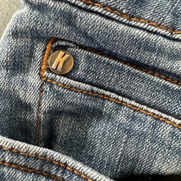 kut from the kloth womens jeans 14 blue denim katy boyfriend mid rise preowned - Picture 8 of 11